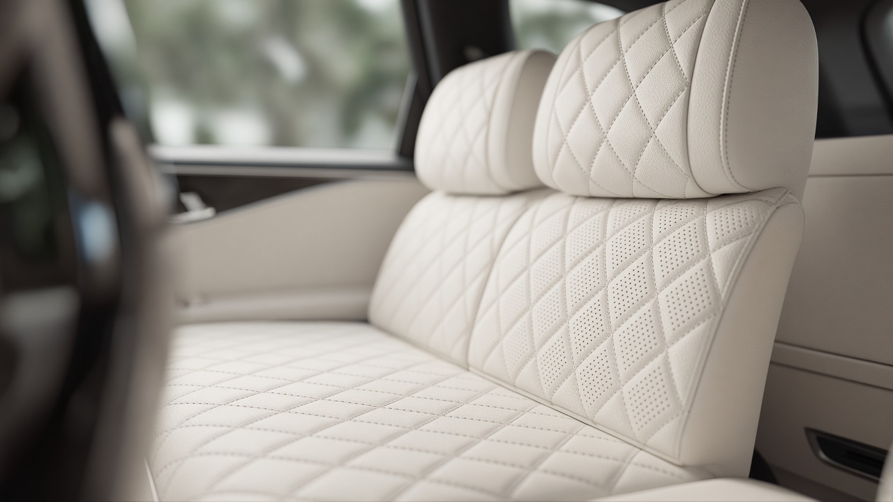 Banquette arrière en cuir clair